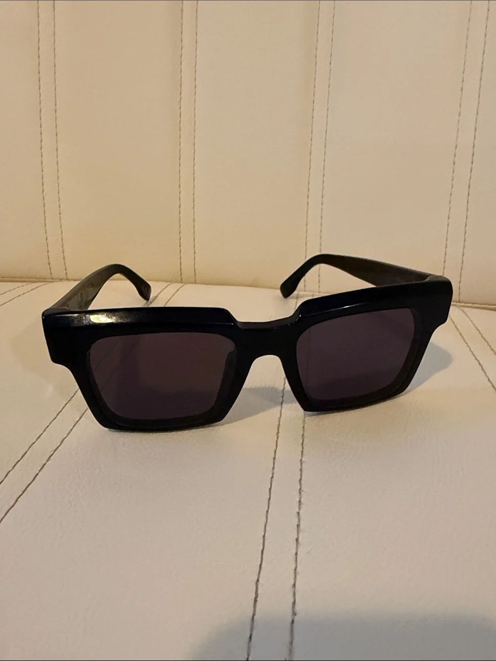 RetroSuperFuture Black Rectangular Sunglasses with Dark Lenses